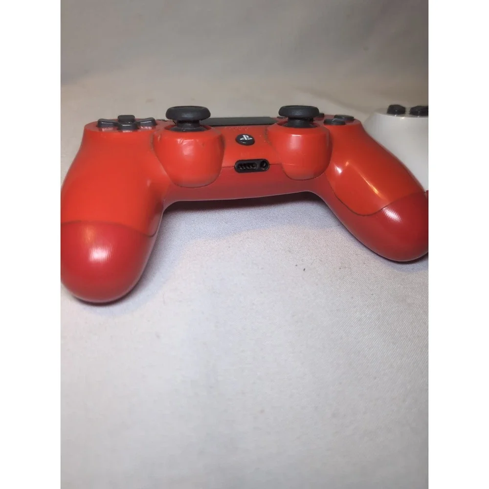 2x Sony PlayStation 4 PS4 Dual Shock 4 Wireless Controller - Red & White WORKS